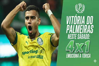 Vitória do Palmeiras neste sábado: goleada de 4x1 emociona a torcida